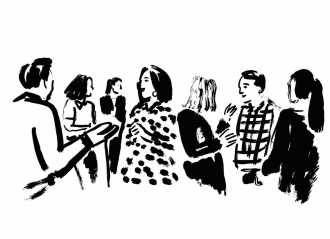 reunion-social-a-tinta-en-blanco-y-negro reunion-social-a-tinta-en-blanco-y-negro